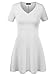 MBJ WT769 Womens V Neck Trapeze Tunic XL WHITE