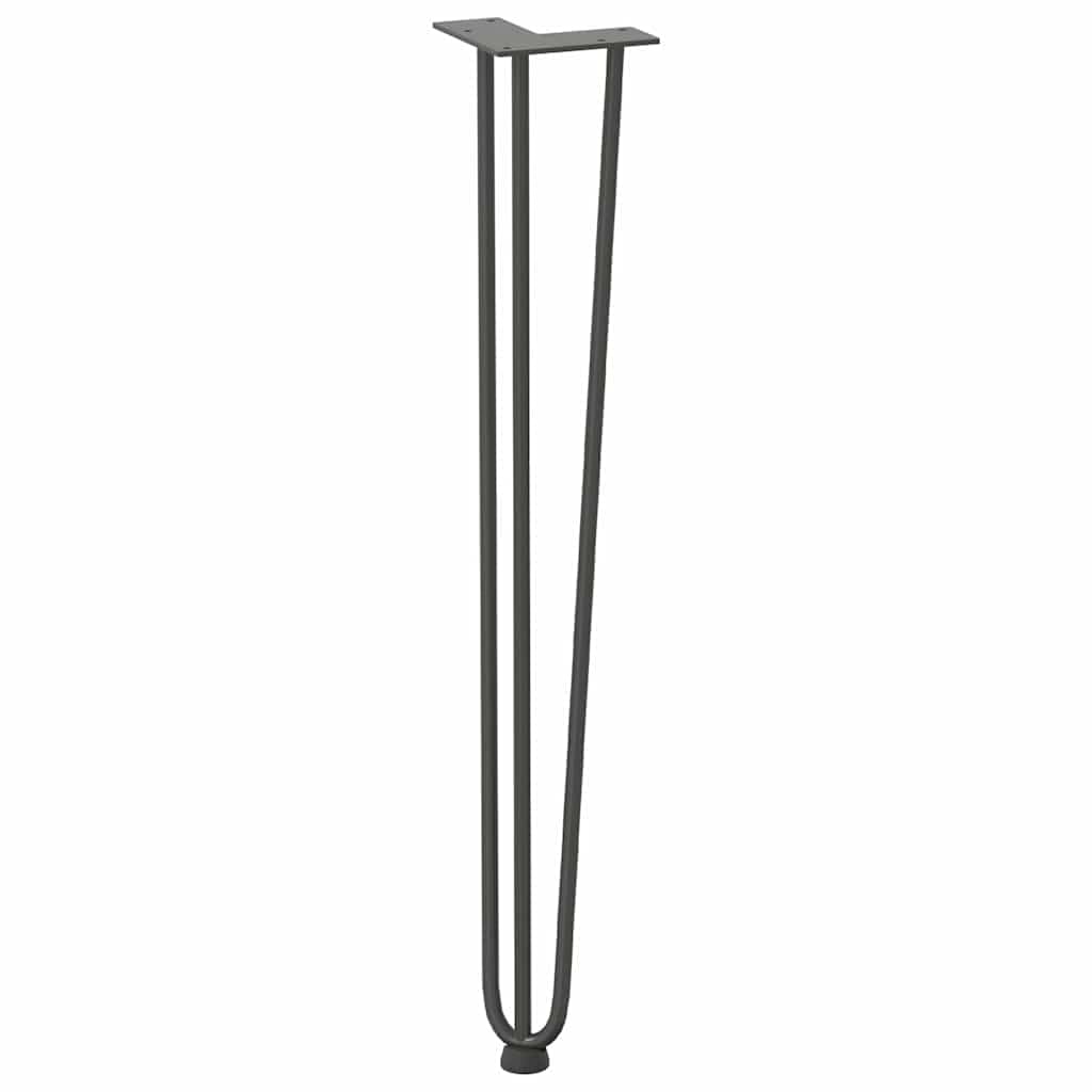 Nogi szpilki do konsoli 4 szt. Antracyt 72 cm stal lita z regulowanymi poziomami nóżkowymi i nawierconymi otworami dla łatwego montażu