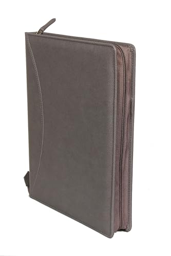Image of Sukeshcraft PU Multiuse 25 File Sleeve for Documents, Certificates, FDRs | A4 Size Portfolio Document Holder for Office, Home, School & Sports Use (Grain Grey)