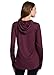 RBX Active Women's Running Top with Hood, Buttery Soft Lightweight Hoodie Top with Pocket, Hooded Long Sleeve Yoga Top Burgundy Wine Heather L