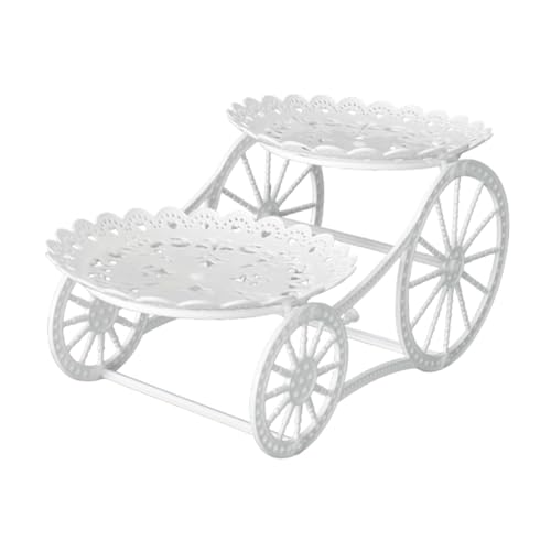 JISADER Wedding Cake Stand Carriage Cupcake Stand Tiered Cupcake Stand 2 Tier Serving Tray for Wedding, hollow round - Cosy Home Interiors JISADER Wedding Cake Stand Carriage Cupcake Stand Tiered Cupcake Stand 2 Tier Serving Tray for Wedding, hollow round - Image 6