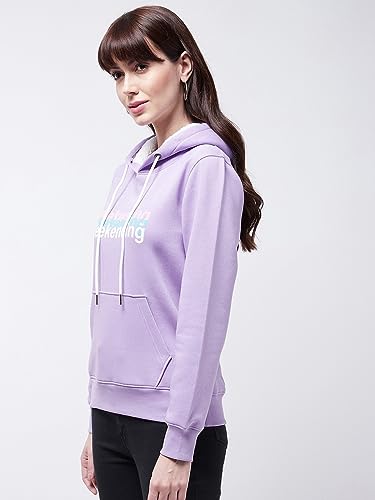 Image of Modeve Women Printed Hooded Sweatshirt for Winter