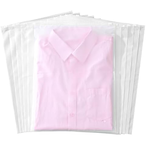 Memeaty Clothes Packaging Bags, 100 PCS 9x12 inch Frosted Zipper Plastic Bags for Clothing Selling and Shipping, Thick Plastic Apparel Bag for T-Shirt,Pants,Sweaters,with Vent Holes, 3 Mil Cover
