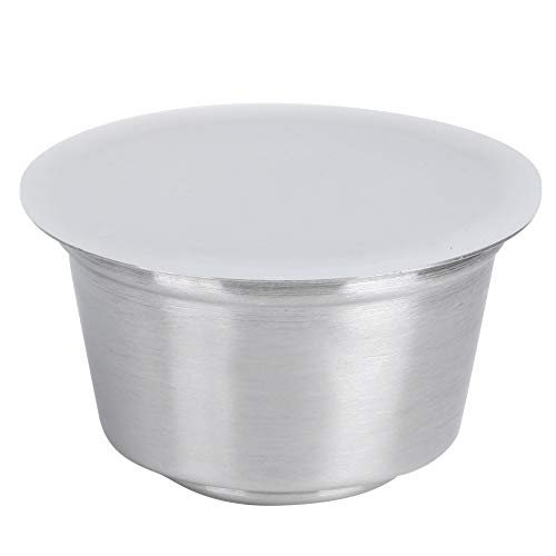 QERLONG Cápsula de café reutilizable de acero inoxidable para (White)
