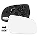 X AUTOHAUX Car Mirror Glass W/Backing Plate Heated Right Passenger Side for Audi A3 A4 A5 QUATTRO IR S5 S4 S5 2010-2017