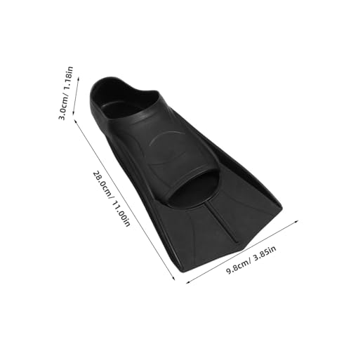 Luxshiny Aletas Cortas de Entrenamiento para Buceo de Silicona Talón Abierto Snorkel Flippers Negro XL 45-47 para Adultos Hombre miniatura 2