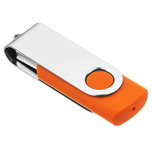Image of 1GB USB Flash Drive 1PCS, EASTBULL USB 2.0 Thumb Drive Swivel USB Stick Memory Stick Metal Thumb Drive (Orange)