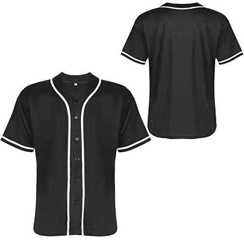 Camiseta de béisbol para hombre Aumudle negra talla 3X-Large miniatura 3