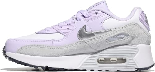 Nike Little Kid's Air Max 90 LTR White/Metallic Silver (CD6867 123) - 11