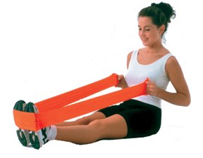 Cando 10-5602 Latex Free Exercise Band, 4' Length, Red-Light #TOP3