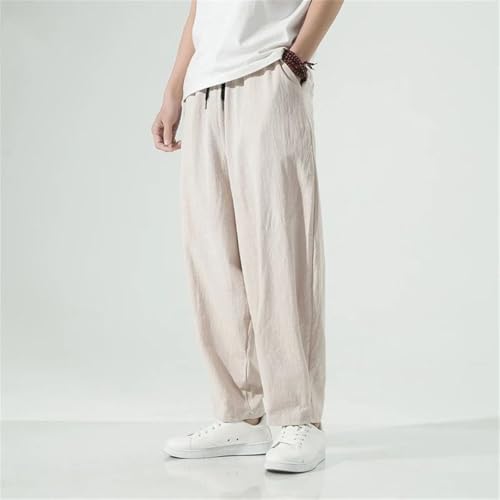 Men Pants Breathable Cotton Linen Pants Loose Wide Leg Pants Harem Pants2