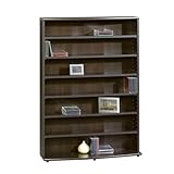 Pemberly Row Multimedia Storage Rack, 46 in, Cinnamon Cherry Finish, Adjustable Shelves, Holds 426 CDs or 280 DVDs, Durable Construction, Space-Saving Organizer for Home, Office or Media Room