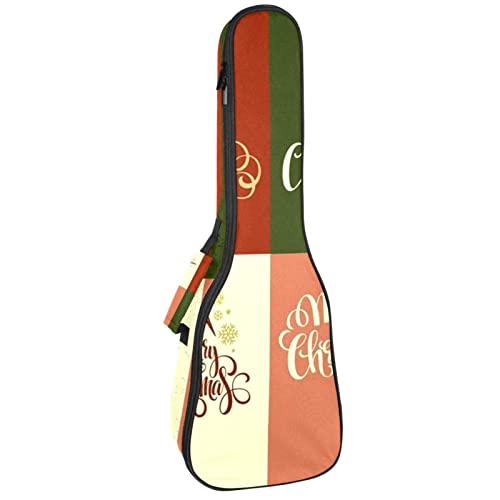 Housse pour ukulélé Merry Christmas avec rembourrage épais en éponge de 10 mm de large – 53,3 cm – Avec sangles… - Les Beatles, Paul McCartney, John Lennon, RIngo Starr, George Harrison Housse pour ukulélé Merry Christmas avec rembourrage épais en éponge de 10 mm de large - 53,3 cm - Avec sangles…