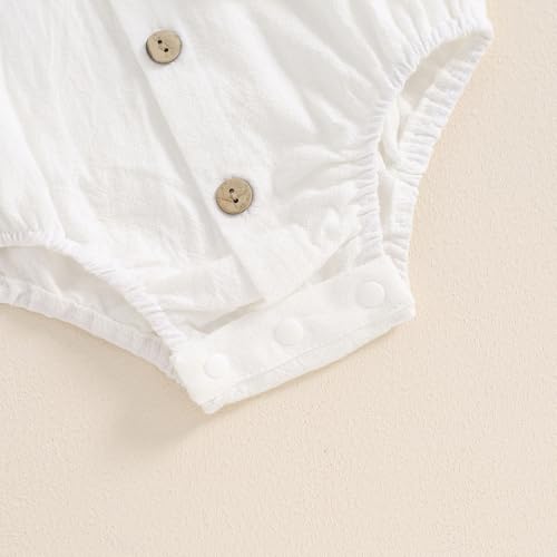 Goocheer Newborn Infant Baby Boy Clothes Suit Bowtie Dress Romper+Suspender Pants Overalls Gentleman Wedding Outfits Formal thumb #4