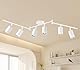 GeyouLux Deckenstrahler LED 6 Flammig, LED Deckenleuchte Schwenkbar, GU10 Deckenlampe Strahler Deckenspot, Modern Spot Lampe Wandstrahler Weiß für Wohnzimmer Schlafzimmer Küche (Ohne Leuchtmittel)