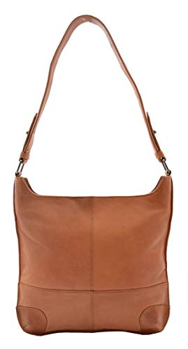 Sac à main en cuir véritable Hobo Hol842 couleur cognac pour femme élégante