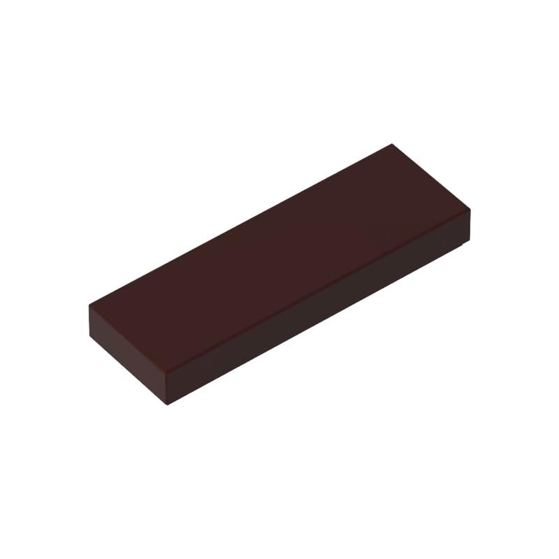 Gobricks 63864 Foundation Plate Tile 1x3 50 Pieces GDS-562 Compatible with Lego Building Blocks Color:Dark Brown — image 1