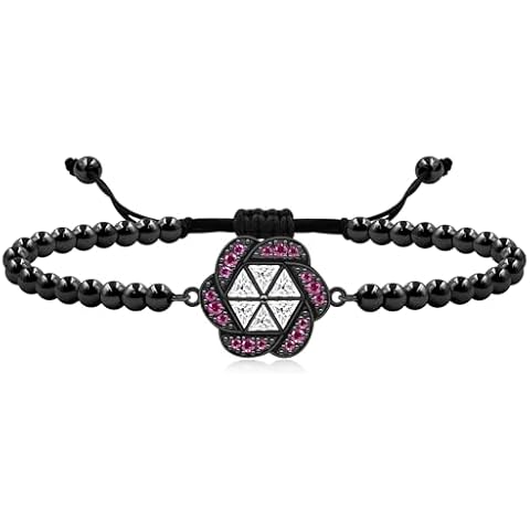 Uloveido Adjustable Black Brass Flower Bracelet Cover