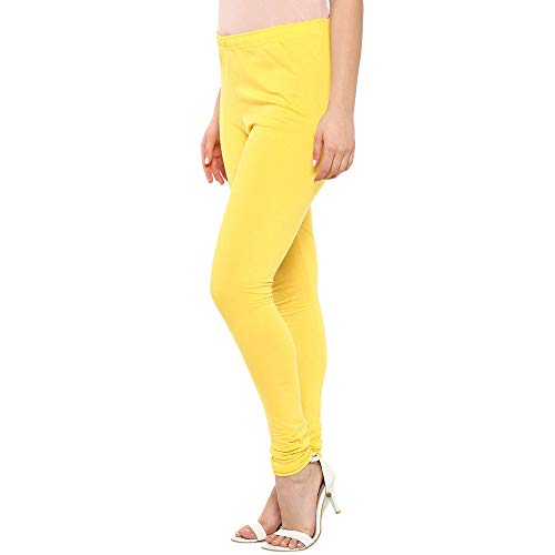 Image of BIBA Womens Coated Leggings (Yellow Small)