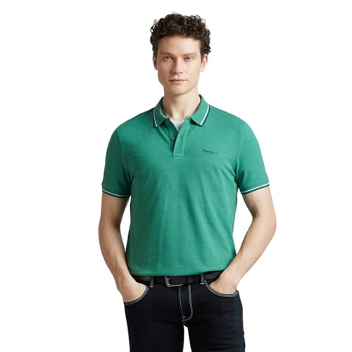 Image of Pepe Jeans Men's Cotton Regular Fit Polo T-Shirt
