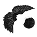 Annad Angel Set, Angel Fadeless Feather Easy Wear for Halloween Costume Black Trumpet Wings (AnnadUnHM-11)
