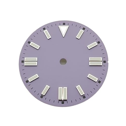 Cadran de montre violet 28,5 mm style minimaliste sans date NH35