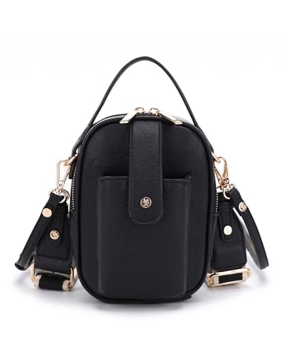 Mali+Lili Gail Vegan Leather Multi Compartment Crossbody Bag - Black