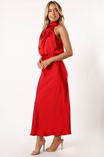 Image of Petal & Pup Women's Anabelle Halter Neck Midi Dress