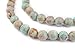 TheBeadChest Turquoise Sea Sediment Jasper Beads (8mm): Organic Gemstone Round Spherical Energy Stone Healing Power for Jewelry Bracelet Mala Necklace Making