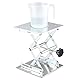 BOOMSTART Hubtisch Labor Hebebühne Edelstahl Labor Hebeplattform 200x200mm Ständer Rack Scissor Laborscherenwagenheber manuelle Steuerung für Labor Laborhebebühne Lab Jack