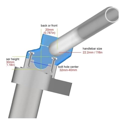 Elevadores de manillar de 22mm con extensión elevada GSF 6