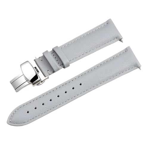 SUNJIA �N�C�b�N�����[�X�X���[�X�{�v�J�[�t�X�L���E�H�b�`�o���h 14/18/20/22mm�X�g���b�v�A�\���b�h�o�^�t���C�o�b�N���r�W�l�X(Gray-silver,12mm)
