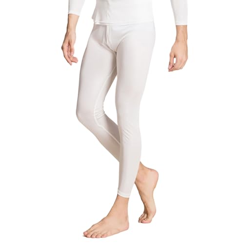Mens Silk Base Layer Thermal Underwear Pants Mulberry Silk Lightweight Base Layer Long Johns Bottoms Leggings3