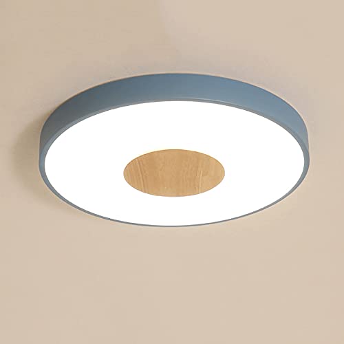 Plafonnier LED moderne style bois minimaliste blanc froid encastré
