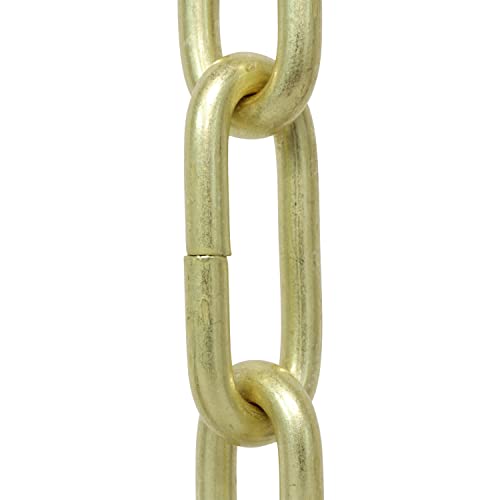 Image of RCH Hardware CH-S59-496-SB Steel Chandelier Chain 5 Gauge, Satin Brass (1 Foot)