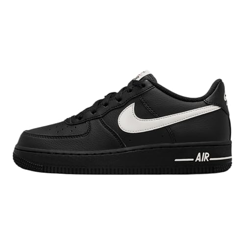 Nike Air Force 1 Big Kids' (Boys') Shoes (HV6359-001, Black/University Red/Phantom)