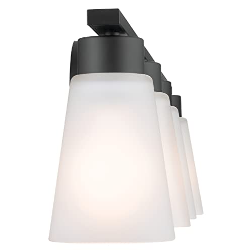Image of Kichler Stamos 4-Light Bathroom Vanity Light, Black