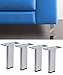 IPEA 4X Piedini per Mobili e Divani Modello TILT – Altezza 140 mm – Set di 4 Gambe in Ferro – Piedi dal Design Minimal per Poltrone, Armadi, Arredamento – Colore Cromato