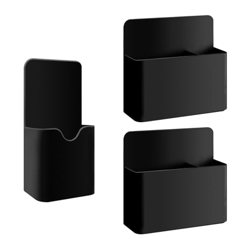 PANGBOER Paquete de 3 cajas organizadoras laterales magnéticas para refrigerador para almacenamiento de tiza y suministros de oficina de cocina con imanes fuertes
