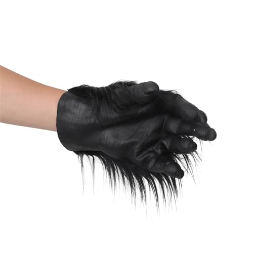 Guantes de látex negro de mono OhMill Gorilla para disfraz de pata de animal 3