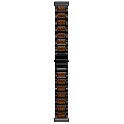 Correa de madera para Fitbit Sense 2 Versa 4, roja miniatura 3