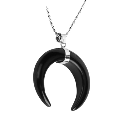 Collier pierre naturelle croissant de lune cadeau anniversaire