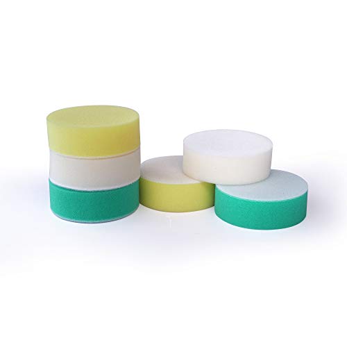 Image of Maxshine 3 inch Hook and Loop Foam Polishing Pads Kit - Specially Designed for Polishing Small Areas, Comes with 6 Pieces of Pads for Cutting, Polishing, Finishing (2 piece Each)