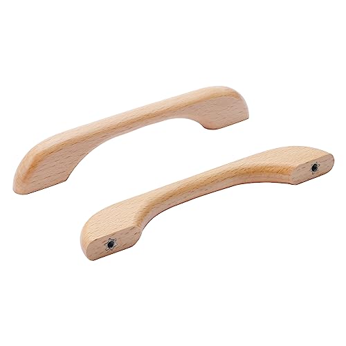Poignées de tiroir en bois de hêtre 128mm pour meuble et commode - 7