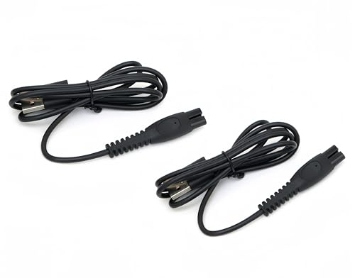 Qjin USB Charger Cable for Philips Sonicare Cordless Power Flosser 3000, 2 Pack