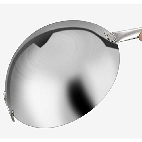 Wok tradicional chino acero inoxidable 34 cm miniatura 5