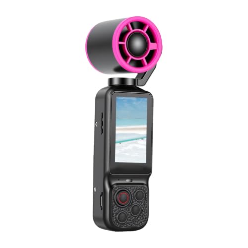 Cámara de vlogging 4K ultra HD Annadue de 64MP, cámara portátil con lente giratoria negra