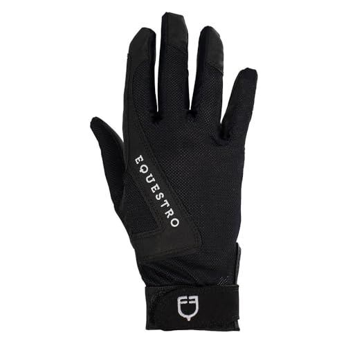 Guanti estivi da equitazione Sunny in tessuto traspiranti e chiusura a strappo XL