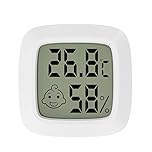 Jsdoin LCD Digital Room Hygrometer Thermometer, Mini Indoor Hygrometer Temperature Monitor Humidity Meter for Greenhouse, Garden, Cellar, Office(1 Pack)