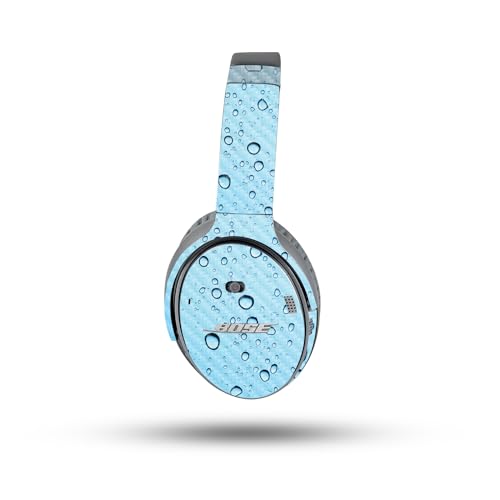 Image of MightySkins Carbon Fiber Skin Compatible with Bose QuietComfort 35 II Headphones - Rainy Day | Protective, Durable Textured Carbon Fiber Finish | Easy to Apply, Remove, and Change Style